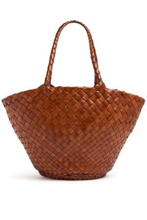 Light brown leather Egola shopping bag DRAGON DIFFUSION | 8026DGS6MATTAN